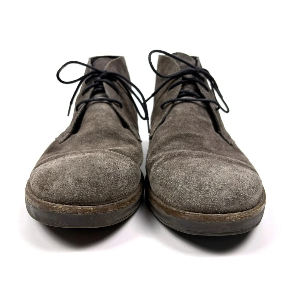 Nordstrom Mens Shop Grayson Waterproof Suede Chukka Boot Sz 46 12.5/13 Gray Itly
